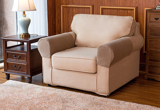 Two-Piece Removable Elastic Sofa Armrest Covers - Available in Six Colours