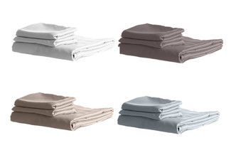 Royal Comfort Three-Piece 1500TC Cotton Rich Fitted Sheet Set - Available in Four Colours & Three Sizes
