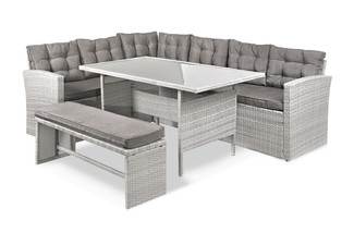 Four-Piece Catania Steel/Wicker Outdoor Furniture Dining Set