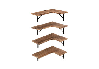 Levede Four-Piece L-Shaped Floating Shelf