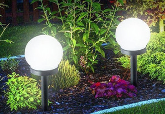 Two-Pack Bubble Ball Solar Ground Lamps - Option for Four-Pack