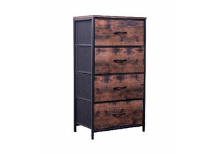 Ngahue Modern Industrial Tallboy with Drawers