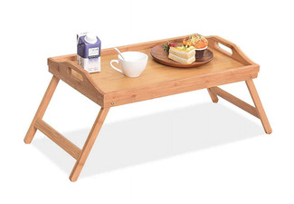 Foldable Wooden Bed Tray Table