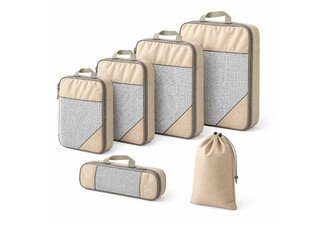Six-Piece Compression Packing Cubes Travel Organiser Set - Available in Four Colours