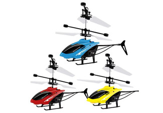 Kid's Hand-Controlled Helicopter with Control - Three Colours Available