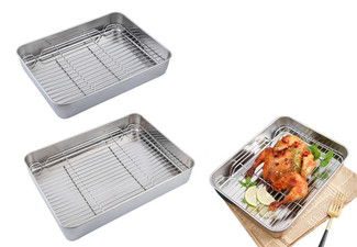 Stainless Steel Baking Pan Cooling Rack - Available in Two Sizes & Option for Two-Pack