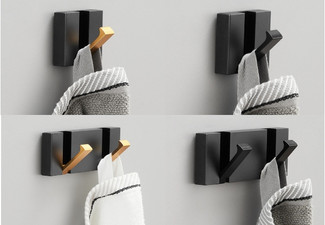 Folding Towel Hanger Wall Hook Range - Two Colours & Four Options Available