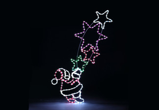 LED Christmas Santa & Star Lights