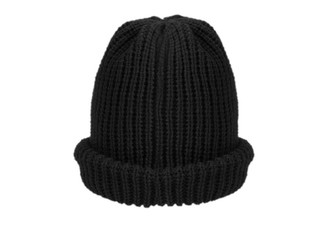 Men's Black Warm Winter Hat