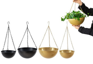 Two-Set Iron Hanging Flower Pots - Two Colours Available