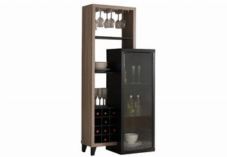 Two-Attached Finish Wine Cabinet