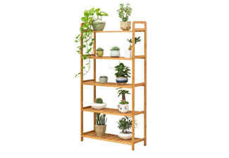 Five-Tier Bamboo Flower & Plant Storage Rack 68cm