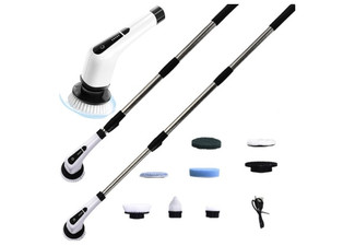Rechargeable Electric Cleaning Brush with Seven Replaceable Brush Heads