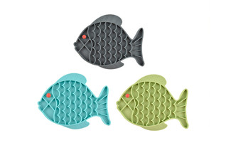 Fish Shaped Dog Slow Feeder Bowl - Three Colours Available