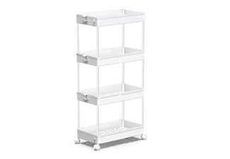 Four-Tier Slim Rolling Storage Cart