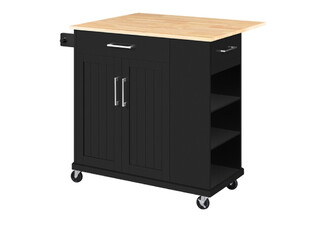 Kitchen Cart Island with Drop Leaf - Available in Two Colours