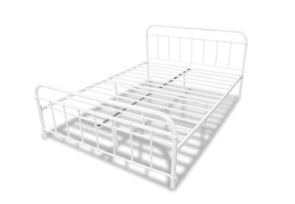 Darcy White Queen Metal Bed Frame