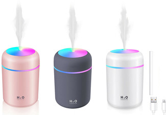 USB Car Mist Humidifier with Light - Available in Three Colours & Option for Two