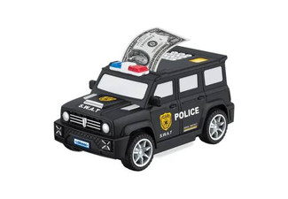 Mini Police ATM Coin Piggy Bank with Music