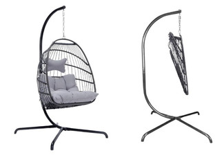 iFurniture Rony Folding Hanging Chair with Cushion