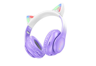 Hoco LED Cat Ear Headphones Purple