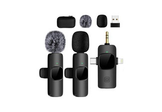 K15 Wireless Lavalier Microphones Set