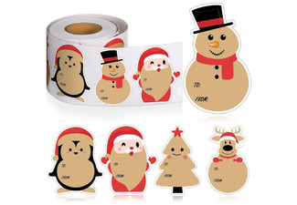 200-Piece Christmas Self Adhesive Gift Labels