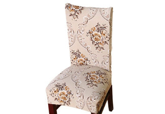 Dining Chair Stretchable Seat Cover - Available in Five Designs and Three Packs