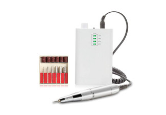 Portable White Rechargeable Nail Drill Machine for Acrylic Nails
