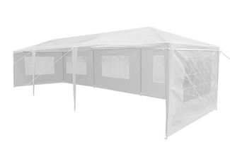 3x9m White Walled Water-Resistant Outdoor Gazebo
