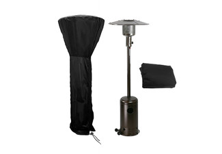 Water-Resistant Stand-up Patio Heater Cover with Zipper - Four Sizes Available