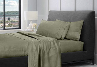 Bedding N Bath 1200TC Pure Egyptian Cotton Sheet Set - Available in Six Colours & Two Sizes