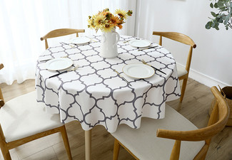 Plaid Print Water-Resistant Table Cloth - Available in Five Colours & Three Sizes
