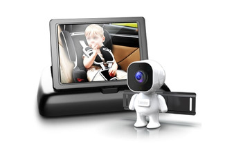 HD Foldable Car Monitor Camera with Night Vision - Option for Two-Pack