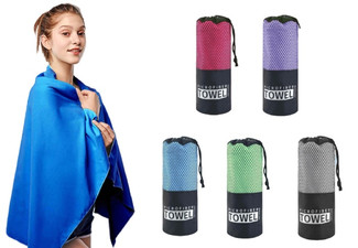 Quick Dry Sports Towel - Five Colours Available