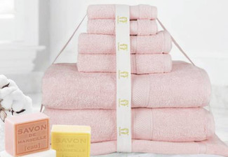 100% Egyptian Cotton Seven-Piece Towel Set - 10 Colours Available & Option for 14-Piece Set