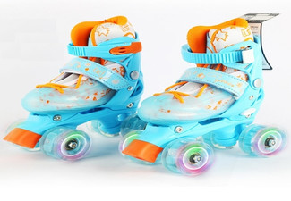 Small Ice Blue Roller Skates