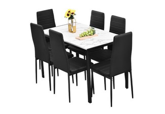 Seven-Piece Dining Table Chair Set