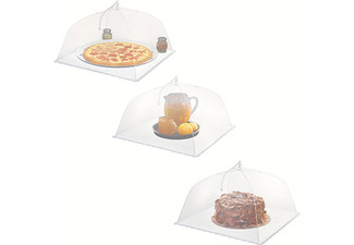 Three-Piece Portable Pop-Up Mesh Food Cover - Four Sizes Available