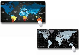 World-Map Mousepad - Three Colours Available - Option for Two-Pack