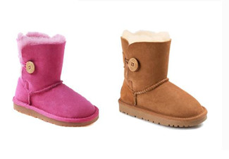 Ugg Kids Water-Resistant Button Boots - Available in Four Colours & Six Sizes