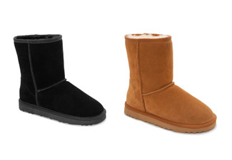 Ozwear Ugg Unisex Boots Genuine Australian Sheepskin Short Classic Suede - Two Colours & Three Sizes Available