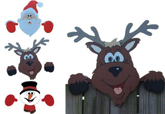 Christmas Fence Peeker Decoration - Three Styles Available