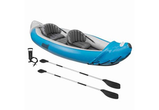 Aquafi Double-Up Inflatable Kayak incl. Paddles, Fins & Carry Bag - Elsewhere Pricing $499.99