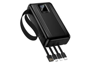 Titan PowerUp 20000mAh 22.5W Power Bank with 4 Built-In Cables