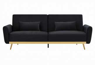 Limpley Elegant Velvet Sofa Bed - Available in Four Colours