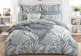 Raven Jacquard Quilt Cover Incl. Pillowcase - Available in Three Sizes & Option for Extra European Pillowcase