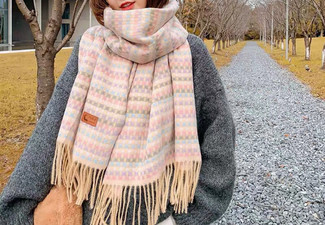 Women's Plaid Warm Scarf Shawl - Six Options Available