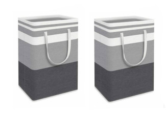 Two-Pack 75L Laundry Hamper - Available in Two Styles