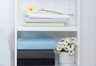 250T Poly Cotton Sheet Set - Available in Three Colours & Two Sizes